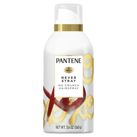 Pantene Never Stray No Crunch Hairspray, Paraben Sulfate Free, 5.6 oz