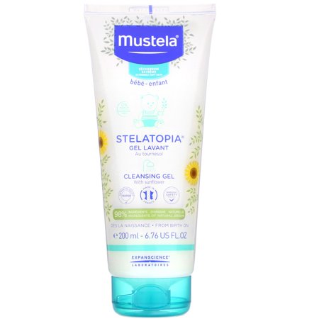 Mustela Stelatopia Fragrance Free Baby Cleansing Gel and Wash for Eczema Prone Skin - 6.76 fl oz