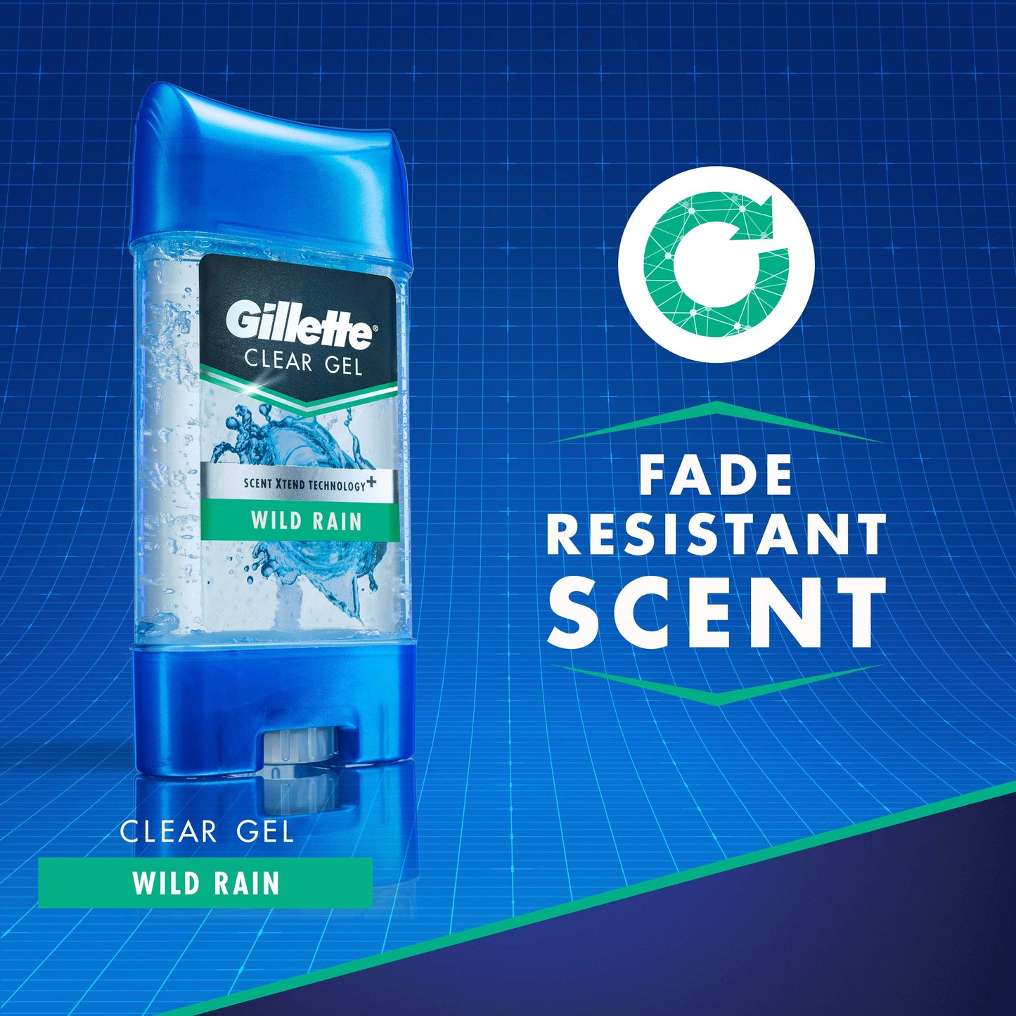 Gillette Antiperspirant and Deodorant for Men  Clear Gel  Wild Rain  Twin Pack - 2 of 3.8oz