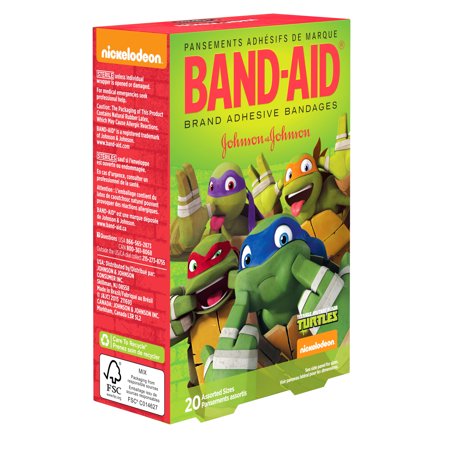 BANDAID TEEN MUTANT NINJA Turtle Assorted 20 Count