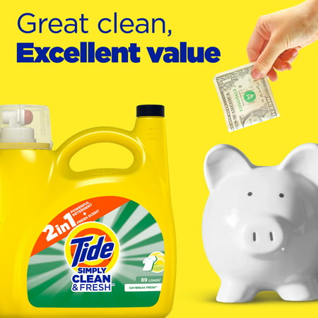 Tide Simply Daybreak Fresh Scent Liquid Laundry Detergent - Clean & Fresh - 165 fl oz