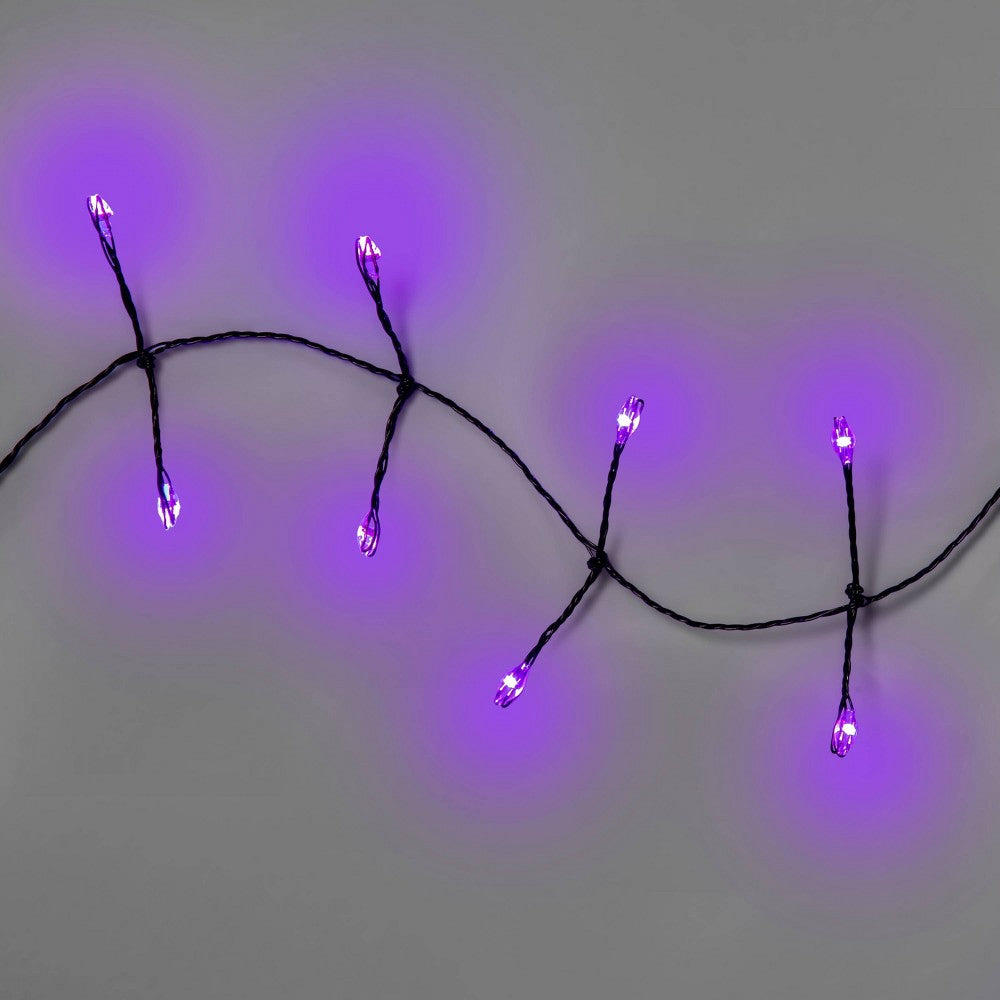 Halloween 60ct LED Dew Drop Garland Halloween Fairy String Lights Purple - Hyde & EEK! Boutique