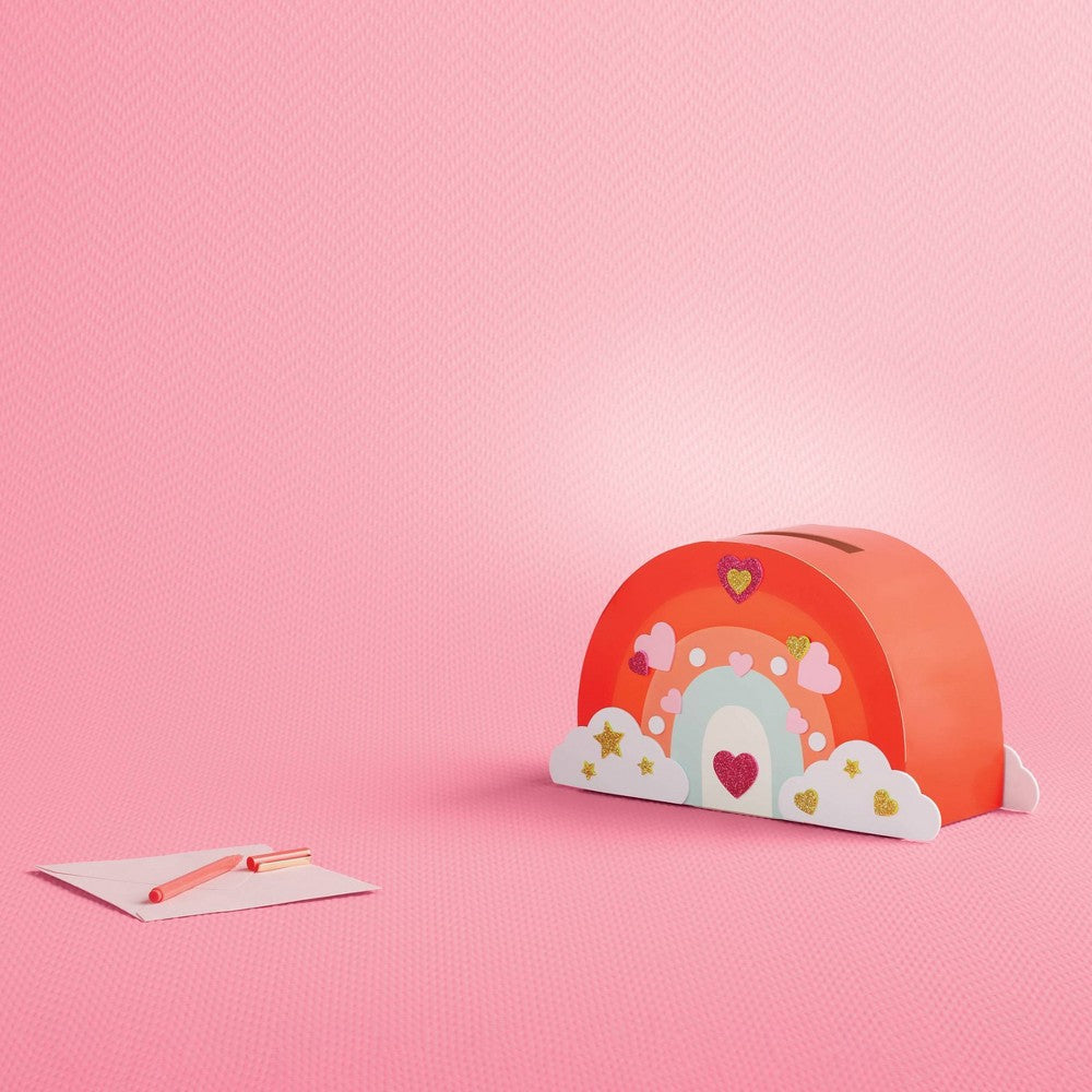 Rainbow Valentine's Day Kids Mailbox Decorating Kit - Spritz