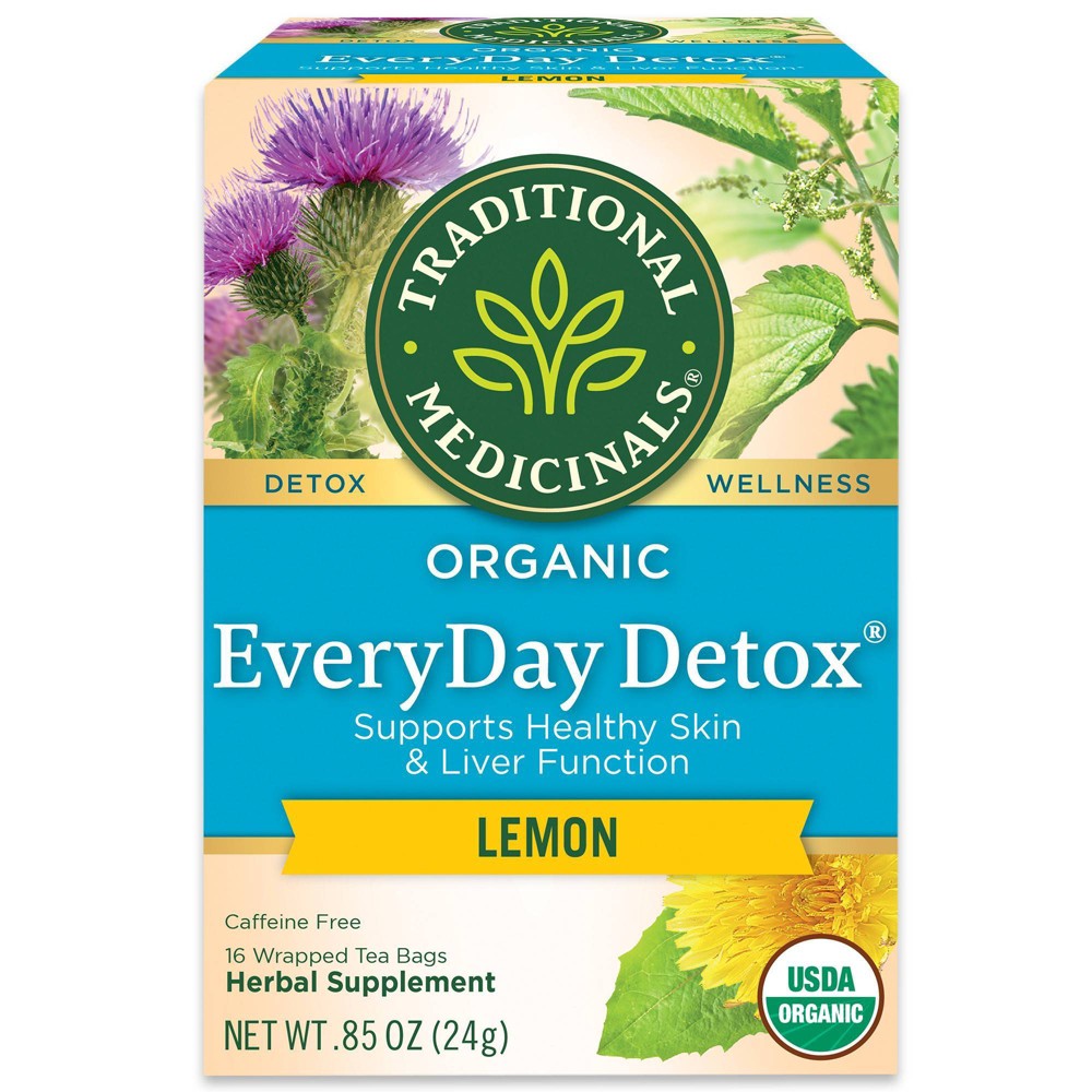 Traditional Medicinals Organic Lemon Everyday DetoxTea, 16 Count (Pack of 6) (B002OFTFVY)