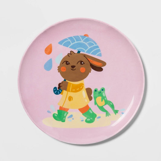 10 Melamine Bunny Dinner Plate Pink - Spritz