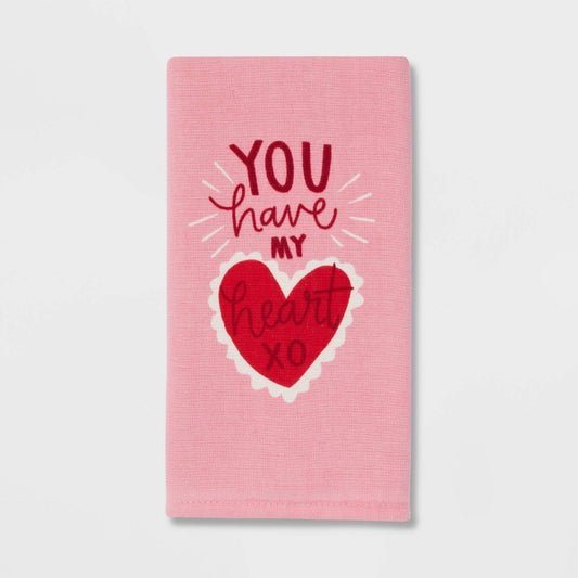 'You Have My Heart' Hand' Towel Pink - Threshold