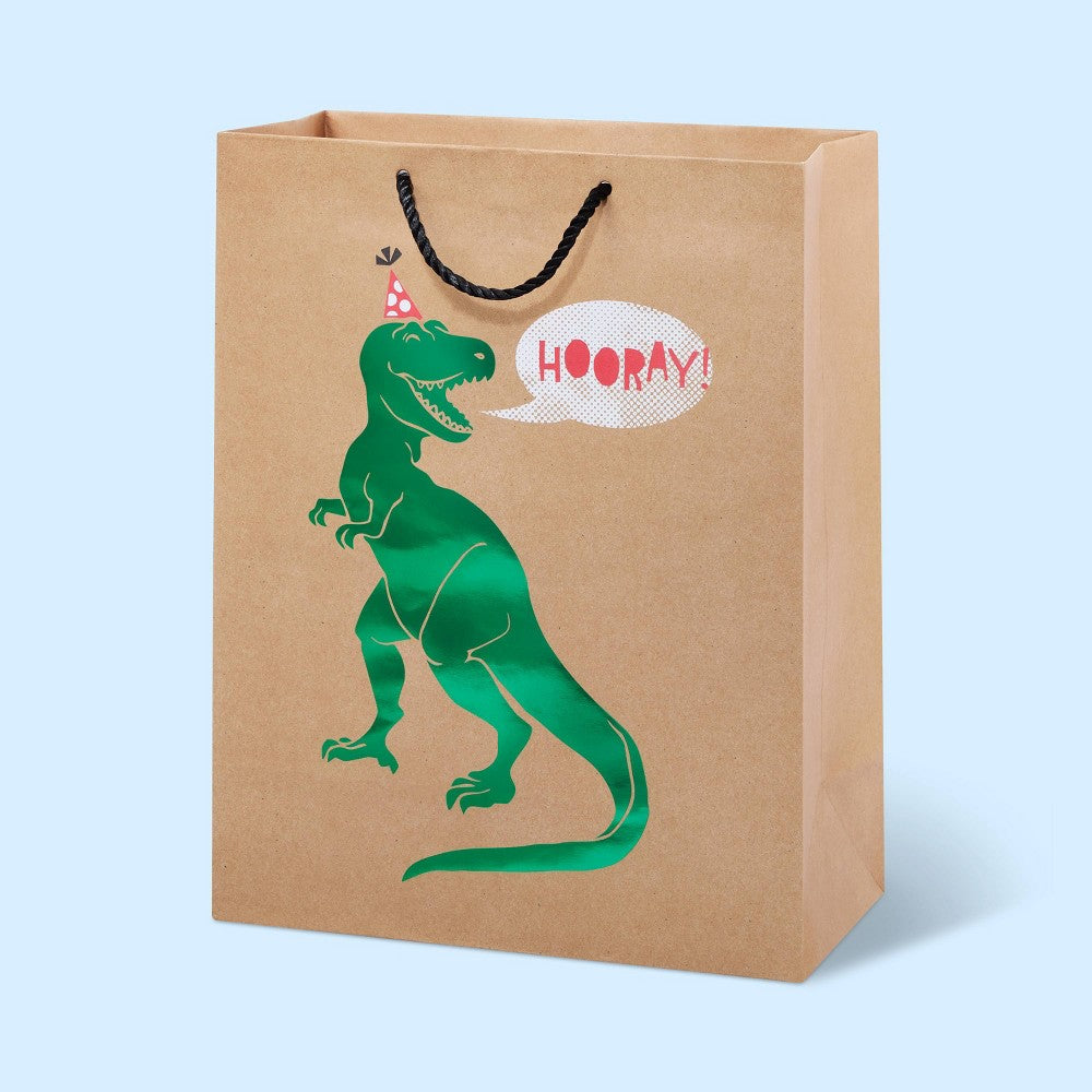 Medium Gift Bag Birthday T-Rex Hooray - Spritz