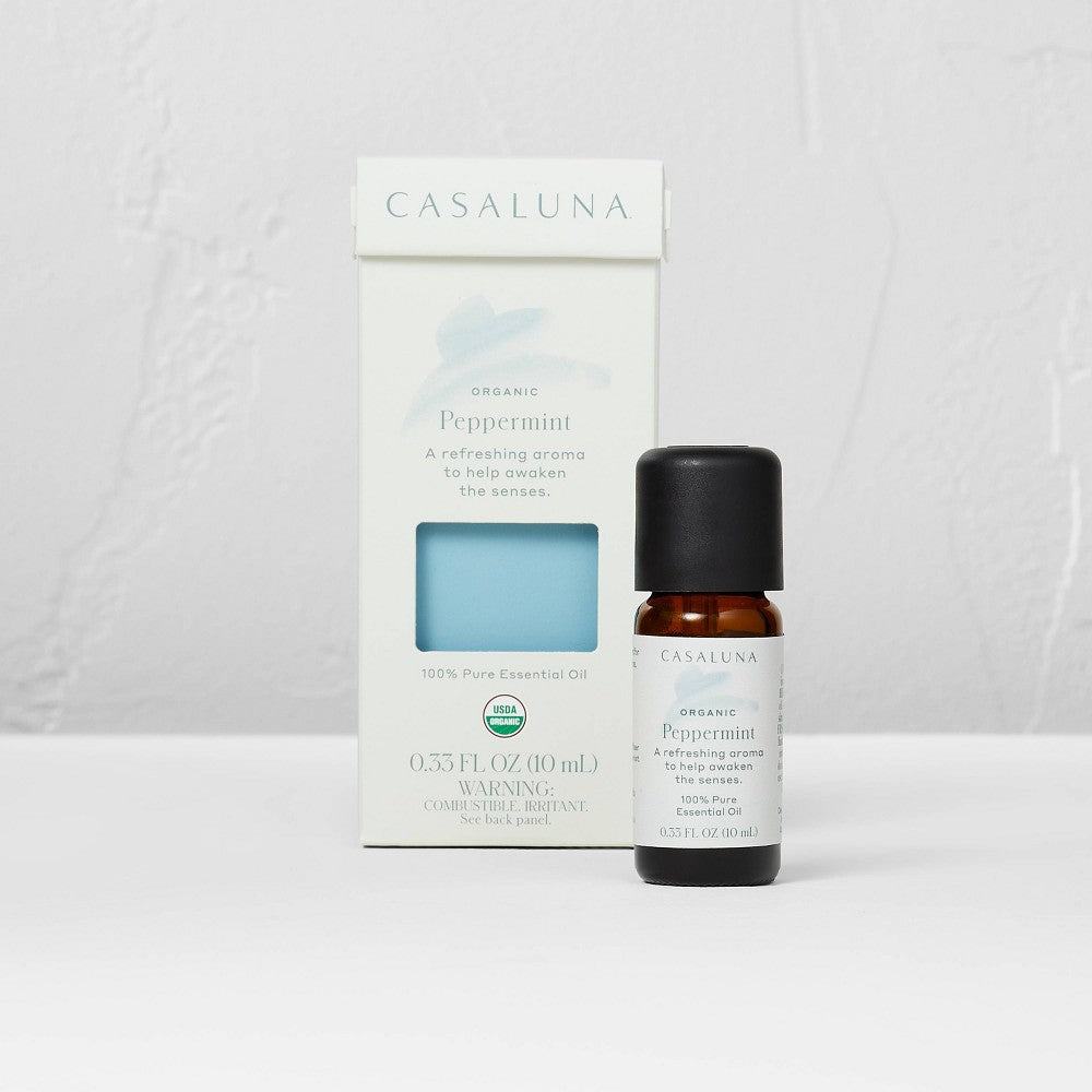 0.33 fl oz Organic Peppermint Essential Oil - Casaluna