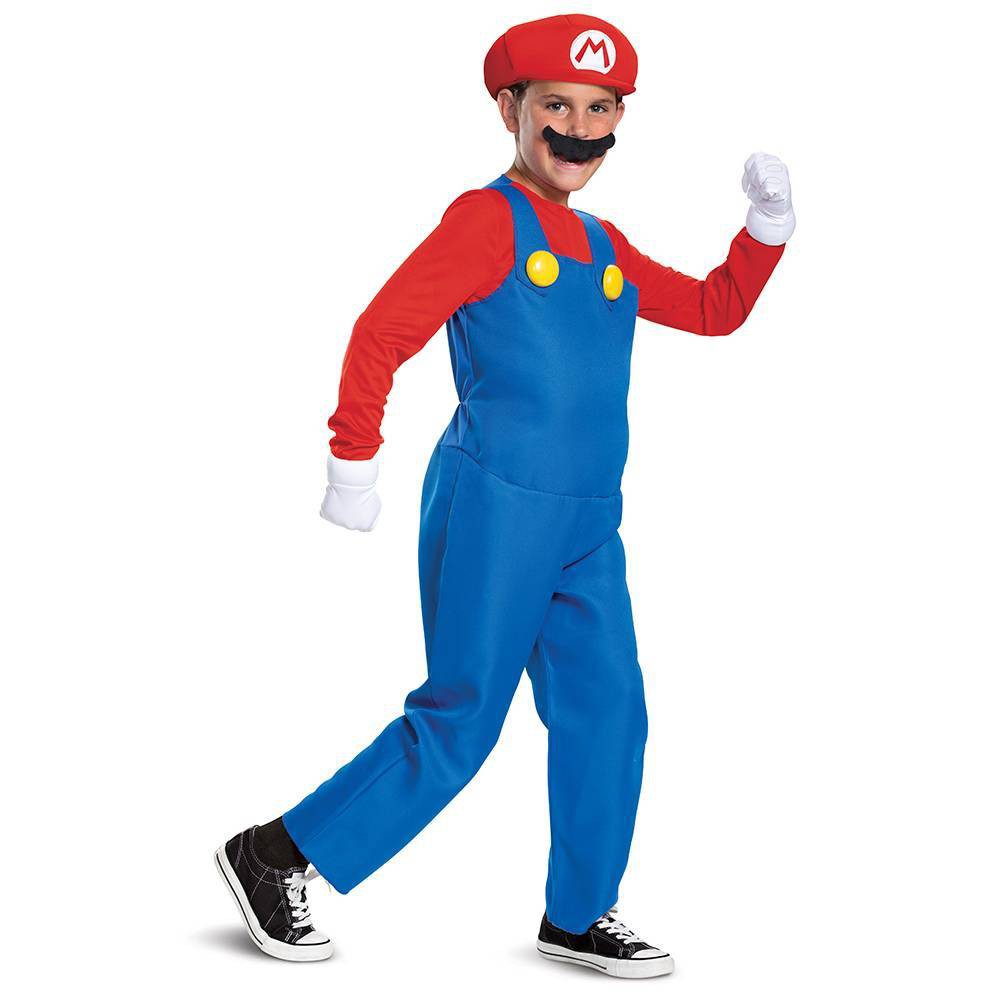 Super Mario Bros. Deluxe Boy s Halloween Fancy-Dress Costume for Child  S