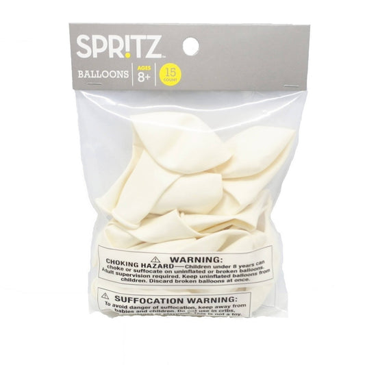 15ct White 12 Balloons - Spritz