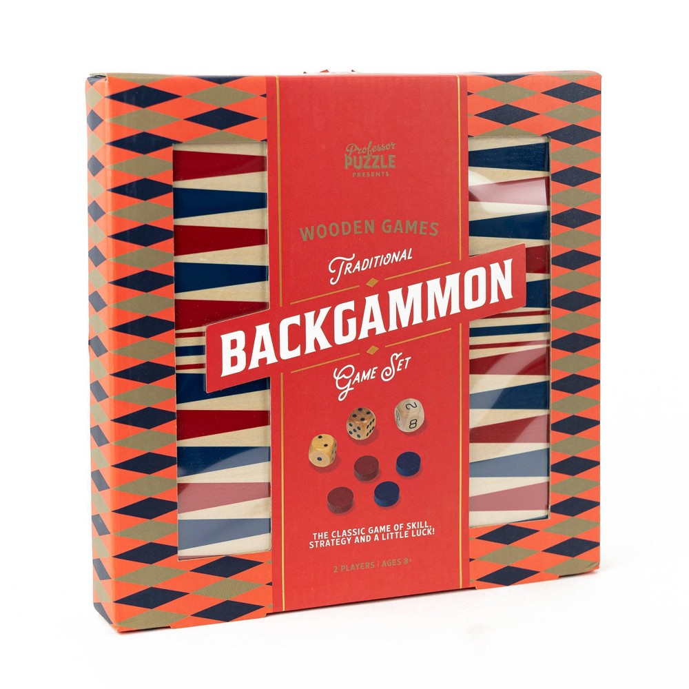 Professor Puzzle Traditional Backgammon Game Set