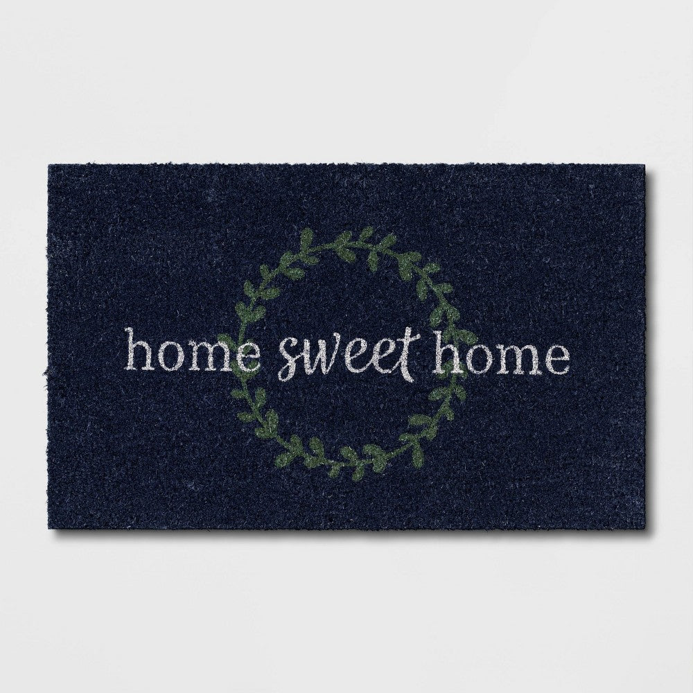 1'6x2'6 Home Sweet Home Doormat Navy - Threshold