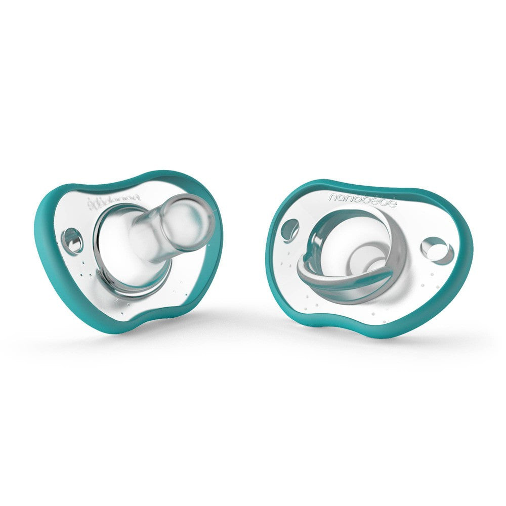 nanobebe 2pk Flexy Newborn Pacifier 0-3 Months - Teal