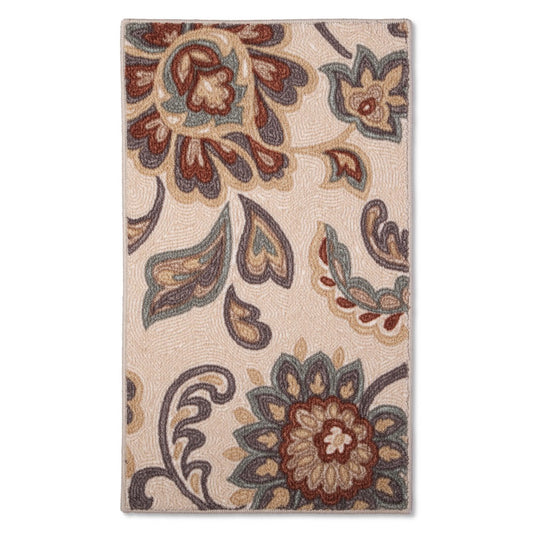 1'8x2'10 Paisley Floral Accent Rug Tan - Maples