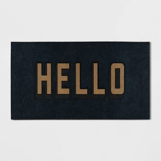 1'7.5x3'11 'Hello' Doormat BlackTan - Threshold™