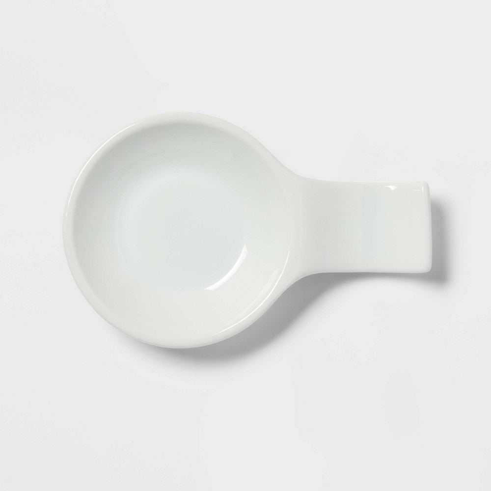 1.4oz Porcelain Sauce Dish with Chopsticks Holder White - Threshold