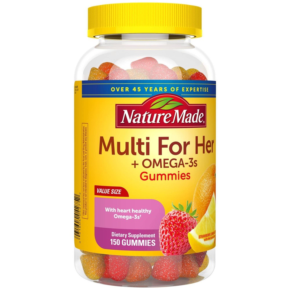 Nature Made Women's Multivitamin + Omega-3 Gummies - Strawberry, Lemon & Orange - 150ct