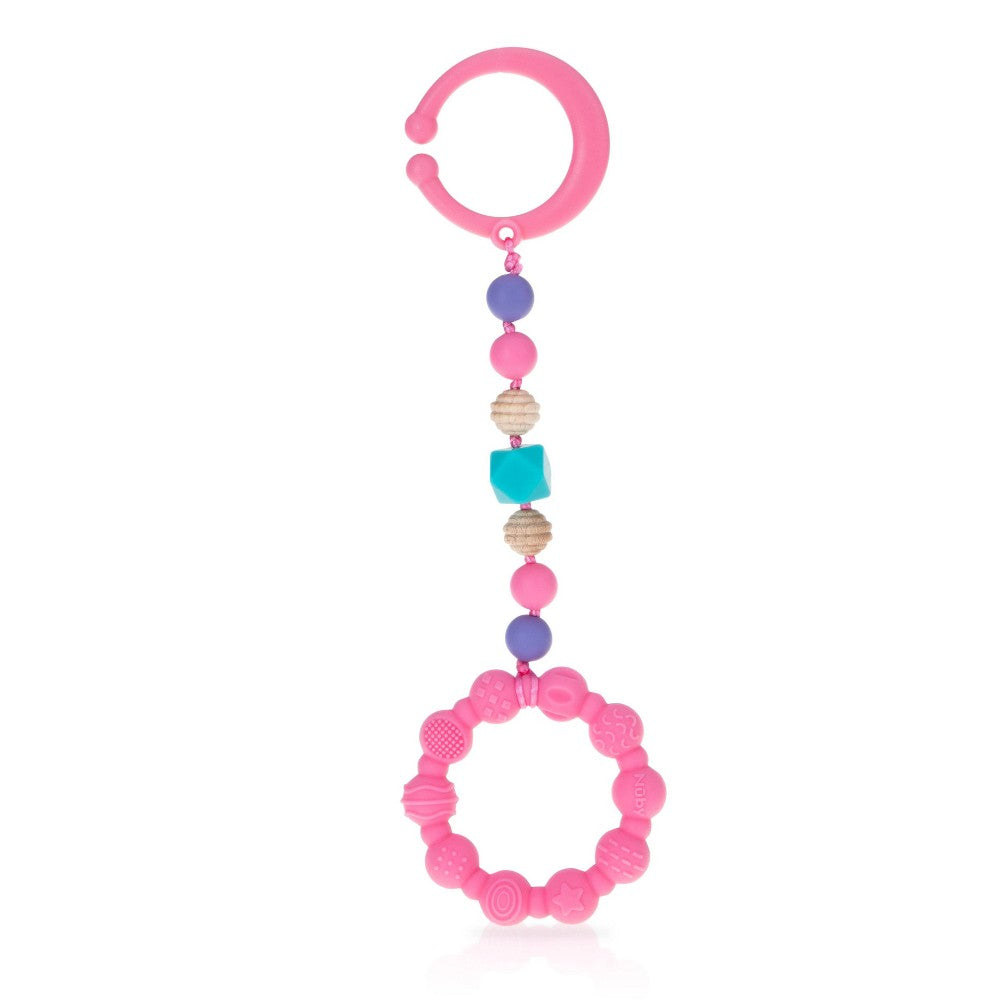 Nuby Tag-A-Long Teether - Pink