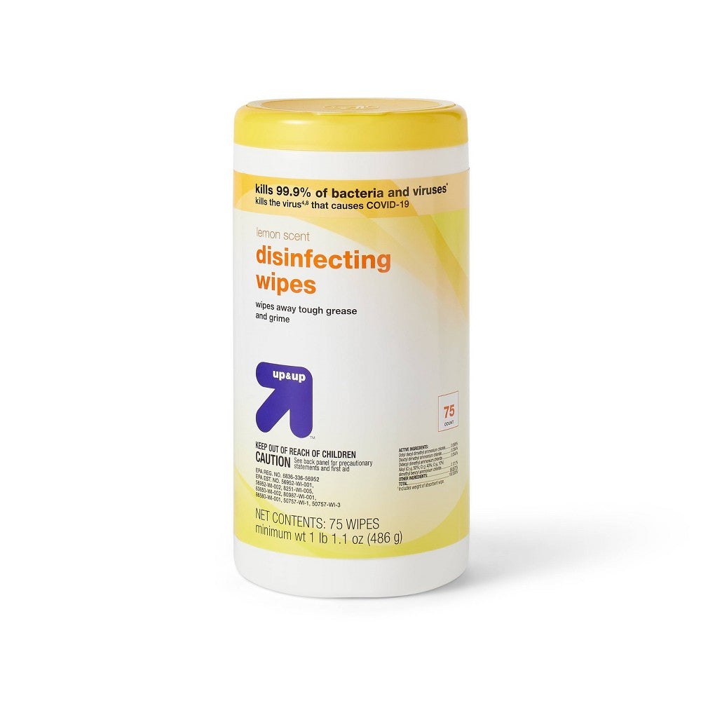 Disinfecting Wipes Lemon Scent 75 ct - up & up