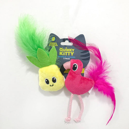 Quirky Kitty Pineapple & Flamingo Cat Toy
