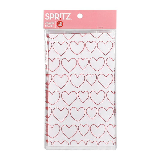 15ct Kids' Valentine's Day Cello Gift Bags - Spritz