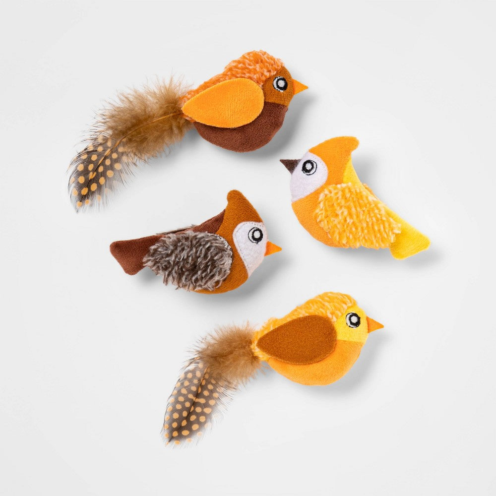 Fall Birds Cat Toy - 4pk - Hyde & EEK! Boutique