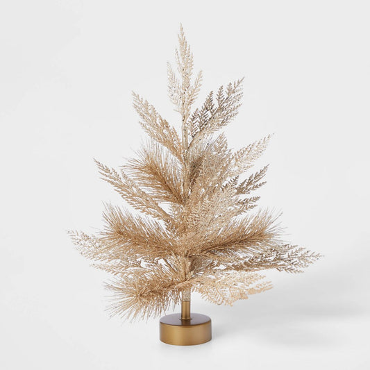 1.5ft Unlit Gold Glitter Artificial Christmas Tree - Wondershop