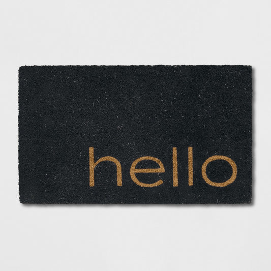1'6x2'618x30 Hello Doormat Black - Project 62™