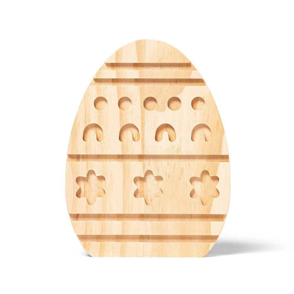 Easter Wood Egg with Layered Detail - Mondo Llama