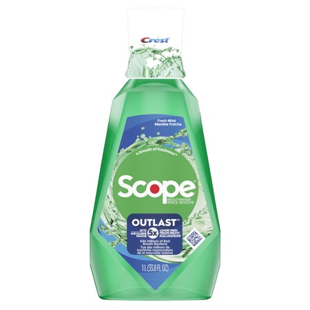 Crest Scope Outlast Mouthwash  Fresh Mint  1L