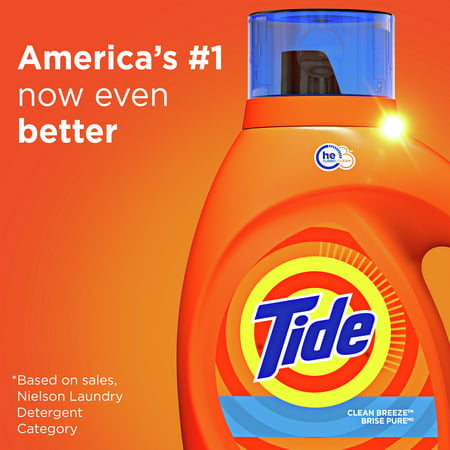Tide Liquid Laundry Detergent  Clean Breeze  107 loads  154 fl oz