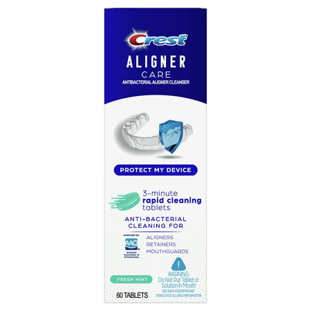 Crest Aligner Care Rapid Cleaning Tablets for Aligners  Retainers  Mouthguards  60 Ct