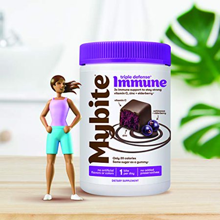 (4) Mybite Triple Defense Immune Vitamin Bites 30 Each Vitamin C, Zinc 082022+