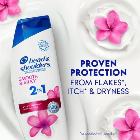 Head and Shoulders 2 in 1 Dandruff Shampoo and Conditioner  Smooth and Silky  12.5 oz