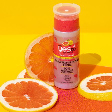 Yes To Grapefruit Daily Exfoliating Toner Liquid for Dull and Uneven the Skin  4 fl oz
