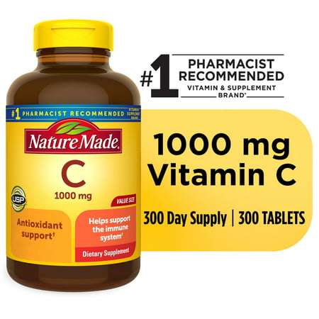 Nature Made Extra Strength Vitamin C 1000 mg Tablets  Dietary Supplement  300 Count