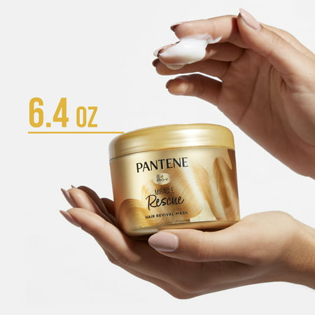 Pantene Hair Mask  Deep Conditioning Hair Mask for Dry Damaged Hair  Miracle Rescue  6.4 oz
