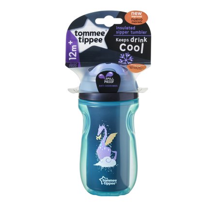 Tommee Tippee Insulated Sippee Toddler Tumbler Cup, 12+ months – 1pk (Colors & Designs Vary)