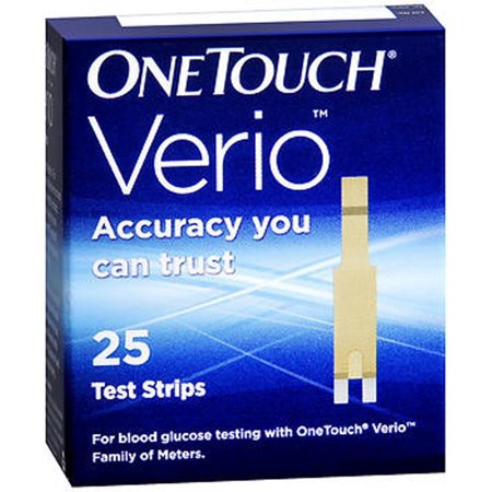 OneTouch Verio Blood Glucose Test Strips. In vitro Diagnostic. For Self-testing. Use with OneTouch Verio  Family of Meters