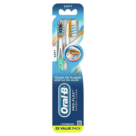 Oral-B Pro-Flex Expert Clean Toothbrushes  Soft  2 Count