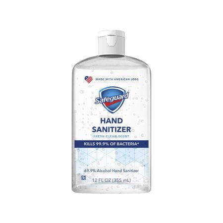 Safeguard Hand Sanitizer  Fresh Clean Scent  Contains Alcohol  12 oz