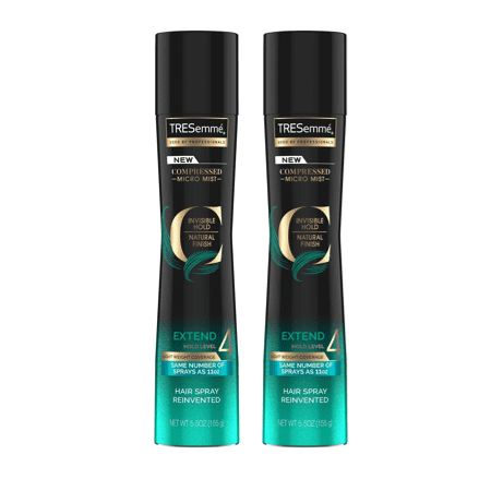 (2 Pack) Tresemme compressed micro mist hair spray extend hold level 4 5.5 oz