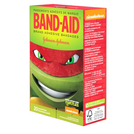 BANDAID TEEN MUTANT NINJA Turtle Assorted 20 Count