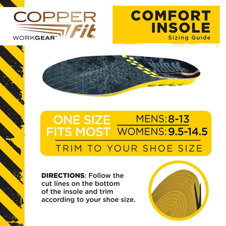 Copper Fit Unisex Work Gear Comfort Insoles (B09LXCSXSJ)