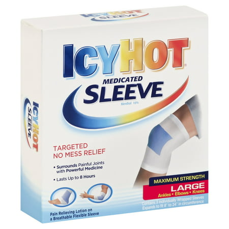 Icy Hot Maximum Strength Medicated Sleeve, Large, 3 Count Box