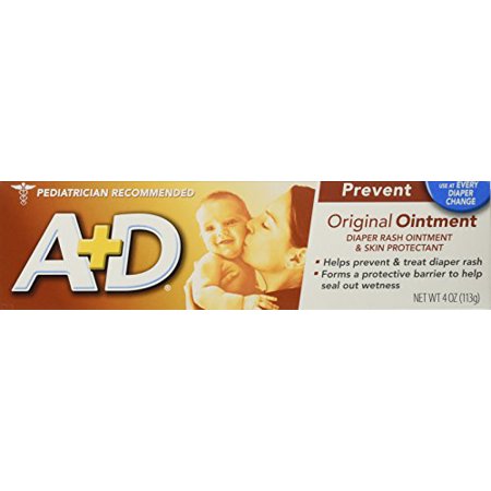 A+D Original Diaper Rash Ointment  Baby Skin Moisturizer  4 Oz Tube