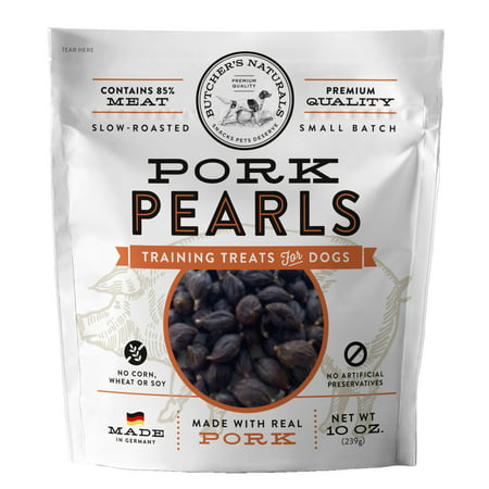 Butcher s Naturals Dry Pork Pearls Training Treats for Dogs  10 oz